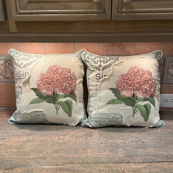 Pier 1 Accents Pier Hydrangea Pillows Set Of 2 Poshmark